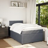 thumbnail of vidaXL Boxspringbett mit Matratze Dunkelgrau 120x190 cm Samt