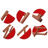 thumbnail of Gartenliege Liegestuhl rot Fußablage u Kissen Deckchair klappbar Sonnenliege Holz 10-308 F KD