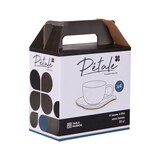 thumbnail of Coffret de 4 tasses à thé avec sous tasses 20 cl Pétale -  20.00 cl Blanc Rond Porcelaine Table Passion 12.00x8.00 cm