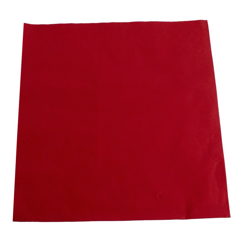 DayBays 100 Stk. Servietten Premium 40x40 cm Zellstoff 2-lagig 1/4 Falz Rot