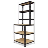 thumbnail of shelfplaza BLACK 190x100x60 cm Werkbank Regal in schwarz mit 6 Böden und 145 kg Traglast pro Boden