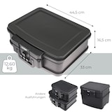thumbnail of HMF 250437 Feuerfeste wasserdichte Dokumentenbox mit Zahlenschloss, DIN A4, 44,5 x 16,5 x 33 cm, Schwarz