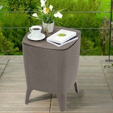 thumbnail of Wellhome - Mesa auxiliar para exterior con enfriador de bebidas 41,5 x 41,5 x 58cm