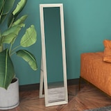 thumbnail of HOMCOM espejo de cuerpo entero 37x157 cm espejo de pie espejo de pared forma rectangular con marco de madera decorativo para salón dormitorio pasillo