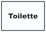 thumbnail of Toilette Schild mit Text Klo WC waagerecht A5 (148x210mm)