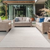 thumbnail of Balkonteppich Skandinavischer 3D-Design Wetterfest Waschbar Strapazierfähig Terrasse Garten Creme 120x170 cm – ENGADIN von Kadima Design