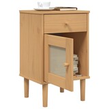 thumbnail of vidaXL Nachttisch SENJA Rattan-Look Braun 40x35x65cm Massivholz Kiefer