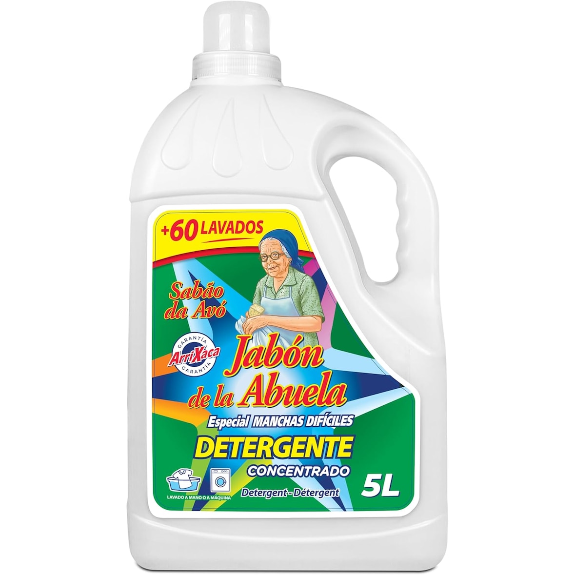 Detergente Líquido Concentrado para Lavadora 5 Litros | Especial contra Manchas Difíciles