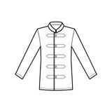 thumbnail of Isacco Coreana con Alamari. Unisex. Blanco. Manga Larga. sin Galones P-S