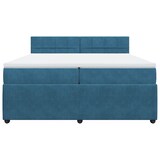 thumbnail of vidaXL Boxspringbett mit Matratze Blau 200x200 cm Samt