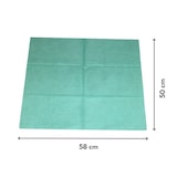 thumbnail of Grüne Welle, Universaltücher mit Textilcharakter, grün-weiß, 55 % Viskose, 45 % Polyester, ca. 50x58 cm, 100 Tücher