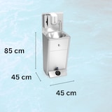 thumbnail of Lavandino Lavabo, Portatile Autonomo Trasportabile, in Acciaio Inox, con Comando a Pedale, Certificato per ASL, Completo di Accessori