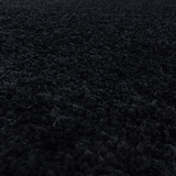 thumbnail of Teppich Schlafzimmer Hochflor Unifarben Samtweich Waschbar Strapazierfähig Wohnzimmer Rund Schwarz 200x200 cm – SPREE von Kadima Design