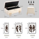 thumbnail of HOMCOM - Sitzbank mit Stauraum - 100L x 40B x 42H cm - beige