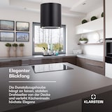 thumbnail of Klarstein Barett Inselabzugshaube Ø35 cm Umluft 558 m³/h LED Aktivkohlefilter Schwarz