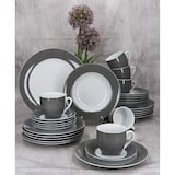 thumbnail of 30tlg Kombiservice VARIANT GRAU für 6 Personen aus Porzellan