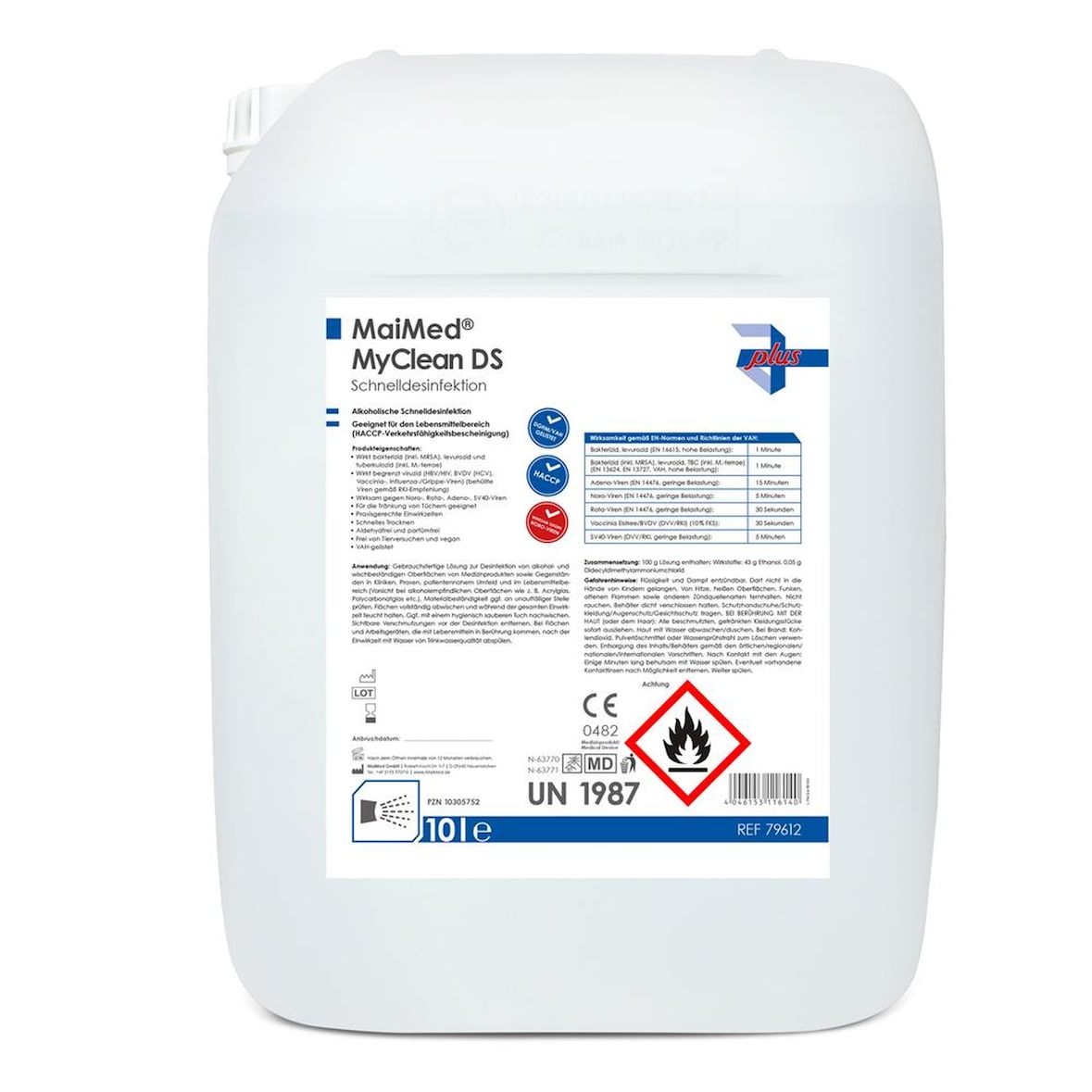 MaiMed MyClean DS - Schnelldesinfektionsmittel - 2 x 5L - Desinfektionsmittel