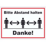 thumbnail of Bitte Abstand halten Aufkleber A9 (37x52mm)
