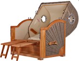 thumbnail of Strandkorb Komplettset - bene living - Königssee Teak Bullauge - PE grau - Modell 505 - inkl. Liftersystem