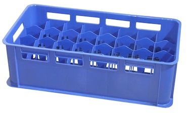 Glazendrager, blauw, 23 cm hoog, voor 0,3 à 0,4 L