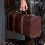 thumbnail of HMF Schatztruhe aus Holz, Vintage Koffer, 45 x 30,5 x 20 cm, Groß, Peru