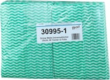 thumbnail of Grüne Welle, Universaltücher mit Textilcharakter, grün-weiß, 55 % Viskose, 45 % Polyester, ca. 25x34 cm, 50 Tücher