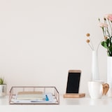 thumbnail of Relaxdays Briefablage, 2er Set, Metall, Dokumentenablage, HBT: 5,5 x 26 x 31,5 cm, Büro Schreibtischablage, roségold