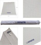 thumbnail of Tiefkühlschrank RHINO auf Rollen | 1x Glastür + LED | 600 Liter, HxBxT 199,7x75x71cm | -18/-22°C | Schwarz + CHEFGASTRO Geschirrtuch