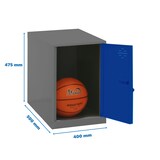 thumbnail of Metallschrank mini zerlegt ANTHRACITE/BLAU 475x400x500 mm (Höhe x Länge x Breite)