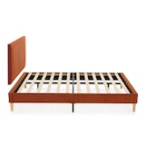 thumbnail of Base tapizada + cabecero Bari 140x200 cm Teja