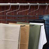 thumbnail of Relaxdays Hosenbügel mehrfach, 5er Set Mehrfachbügel, Metall, 3 Hosenstangen, offen, rutschfest, Hosen & Röcke, schwarz