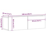 thumbnail of vidaXL TV-Wandschrank Artisan-Eiche 100x30x30 cm Holzwerkstoff