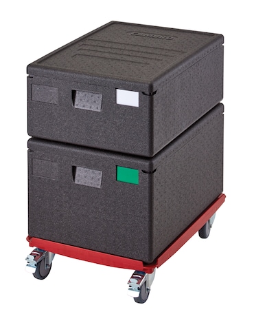 CAMBRO - CD4060EPP-158 - Carro Camdolly para Cam GoBoxes 40x60 con 4 ruedas giratorias y 2 con frenos - 71 x 51 x 16 cm - Rojo ardiente