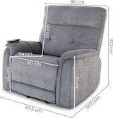 thumbnail of Fernsehsessel Aufstehhilfe, XXL-Relaxsessel, Liegefunktion, 200 kg Belastbarkeit, XXL-Sessel , Schlaffunktion, Mikrofaser, Dunkelgrau, Raburg Samson