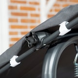 thumbnail of Outsunny columpio de jardín de 3 plazas banco balancín para exterior con toldo ajustable asiento de ratán 2 portavasos 2 bandejas 204x112x150 cm