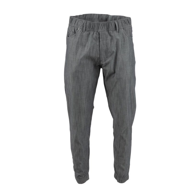 Works Urban Jogger 257 calça de cozinha listrada preta e branca L