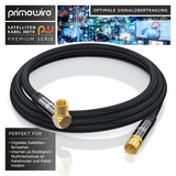 thumbnail of Primewire SAT-Kabel, Koax, F-Stecker, HDTV SAT Koax Kabel 90° gewinkelt, 4fach Schirmung, 135dB, 75Ohm - 1m