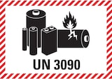 thumbnail of Dreifke® Verpackungskennzeichen UN-Nummer 3090, Haftpapier, permanent, 100x70mm