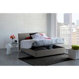thumbnail of Dmora Letto matrimoniale Bibiana, Letto contenitore con rivestimento in tessuto, 100% Made in Italy, con materasso Cm 160x190 incluso, Grigio