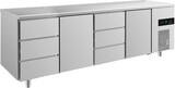 thumbnail of Gastro Kühltisch 2 Türen (Mitte & rechts) 6 Schubladen Umluftkühlung 2330x700x850mm -2/+8°C