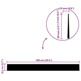 thumbnail of vidaXL Zelfklevende Deurborstels 6 pcs Zwart 100 cm Aluminium Legering