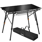 thumbnail of tectake Table de camping Tina en aluminium, pliable et réglable en hauteur 90 x 52 x 47 - 70 cm Noir
