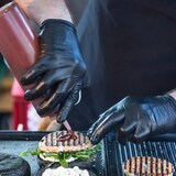 thumbnail of 10x100 Stück Latexhandschuhe Diablo puderfrei Schwarz Größe L Einweghandschuhe Arbeitshandschuhe Einmalhandschuhe Latex Handschuhe