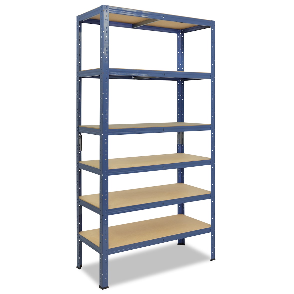 shelfplaza HOME 230x50x45 cm Schwerlastregal in blau mit 6 Böden und 145 kg Traglast pro Boden