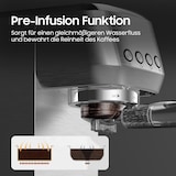 thumbnail of Espressomaschine 20 Bar mit italienischer Pumpe – Edelstahl, Tastensteuerung, Milchaufschäumer, 1,3 L Wassertank, Barista-Espresso für Zuhause