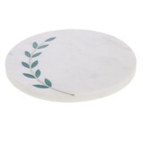 thumbnail of Dessous de plat feuillage -  Blanc Rond Marbre Amadeus 20.00x20.00 cm