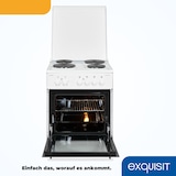 thumbnail of Exquisit EH 10.6-4 Elektro-Standherd |Ober-/Unterhitze | Grill | Backofen-Volumen: 65 l | EEK:  A | Weiß
