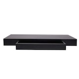 thumbnail of Wandregal HWC-H37, Schweberegal Wandboard Hängeregal Regal, Schublade Massiv-Holz 8x80x25cm ~ schwarz