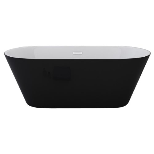 Badewanne Design LAUSANNE II schwarz Freistehend