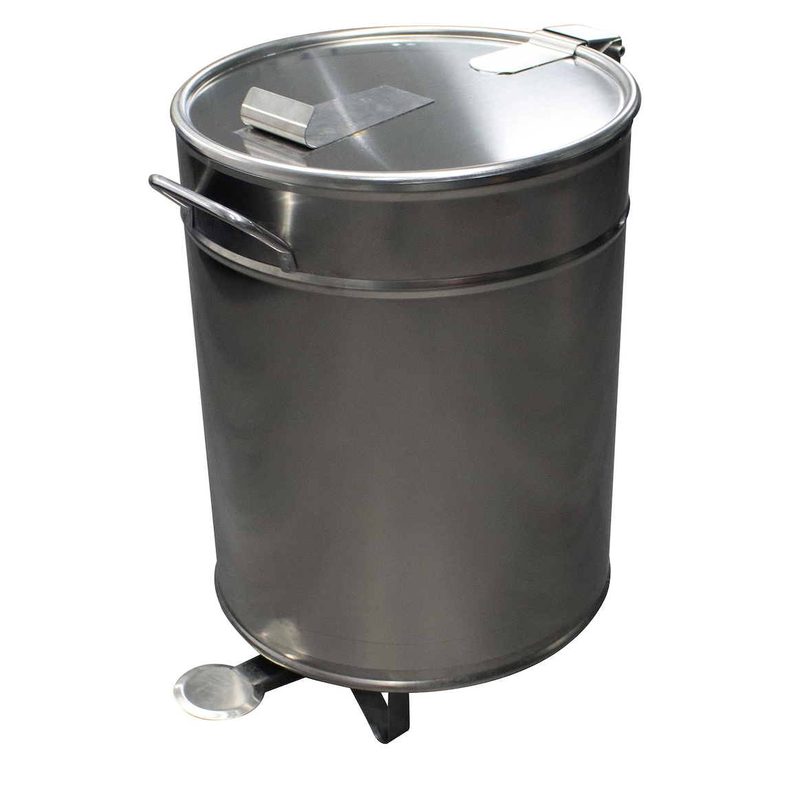 L2G - 90 051 0590 - bac a dechets 50l inox roulant (2 roulettes fixes)